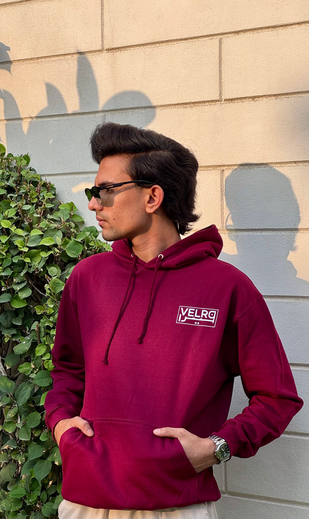 Velra Shadow Maroon Hoodie