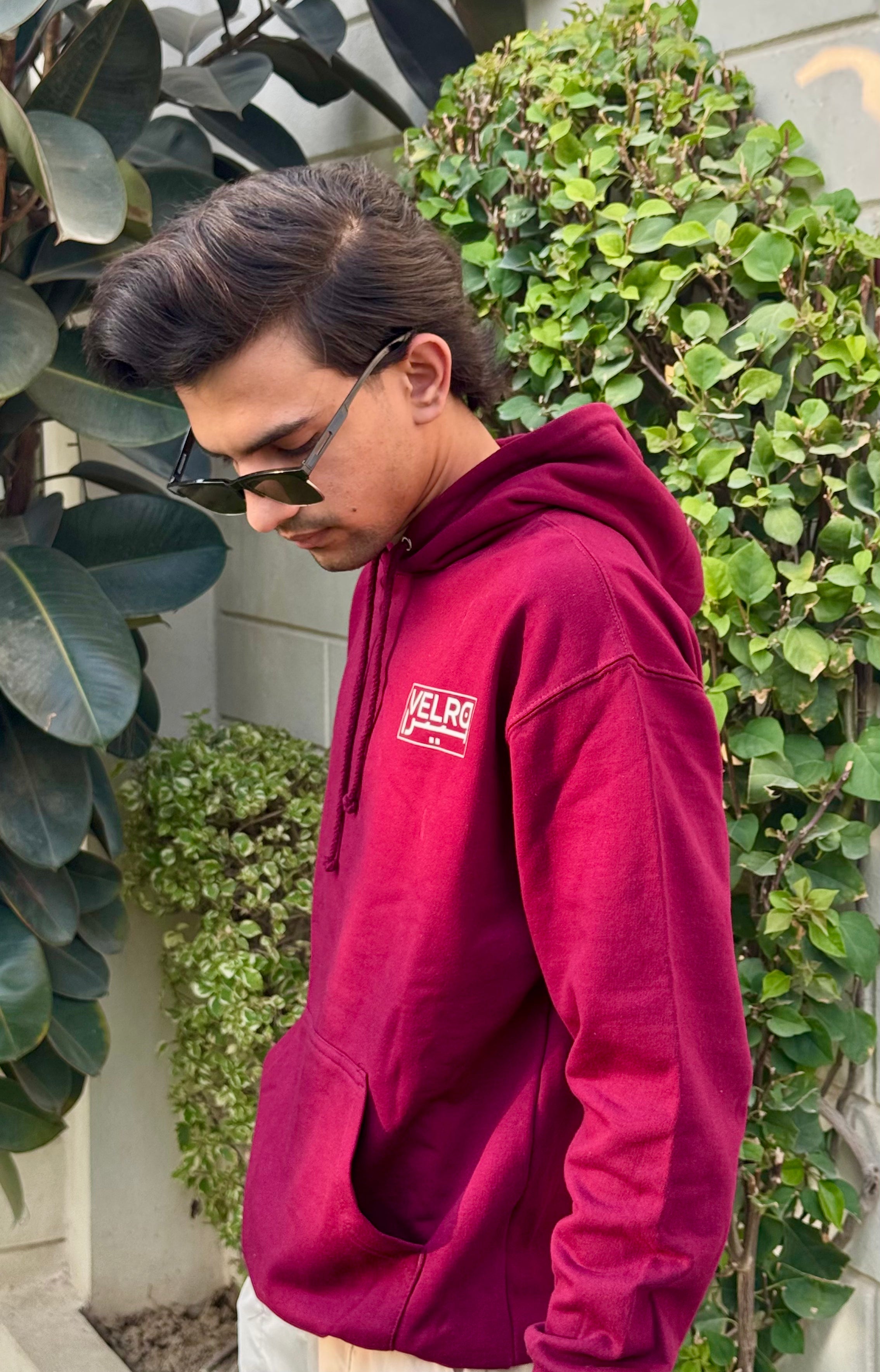 Velra Shadow Maroon Hoodie